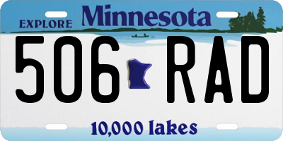 MN license plate 506RAD