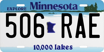 MN license plate 506RAE
