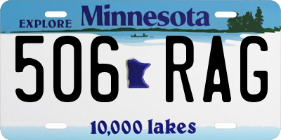 MN license plate 506RAG
