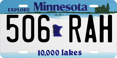 MN license plate 506RAH