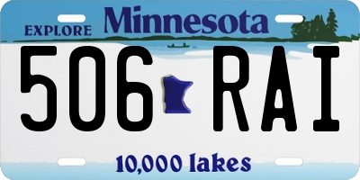 MN license plate 506RAI