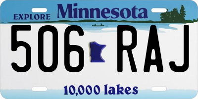 MN license plate 506RAJ