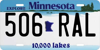 MN license plate 506RAL