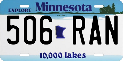 MN license plate 506RAN