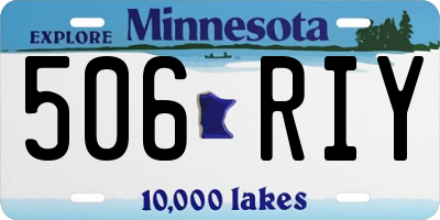 MN license plate 506RIY