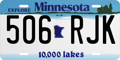MN license plate 506RJK