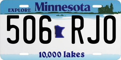 MN license plate 506RJO
