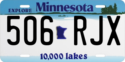 MN license plate 506RJX