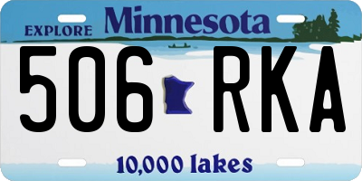MN license plate 506RKA