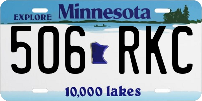 MN license plate 506RKC