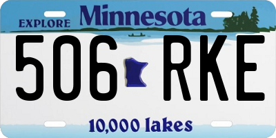 MN license plate 506RKE