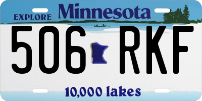 MN license plate 506RKF
