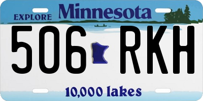MN license plate 506RKH