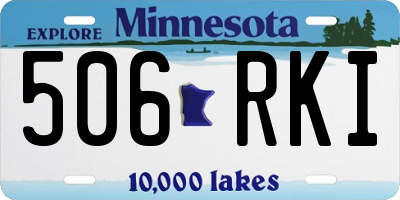 MN license plate 506RKI