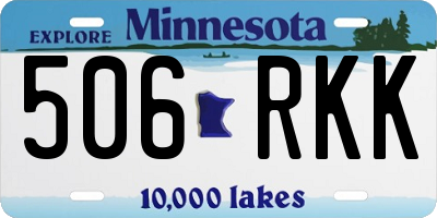 MN license plate 506RKK