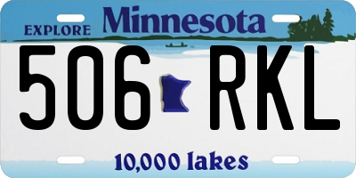 MN license plate 506RKL
