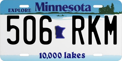 MN license plate 506RKM