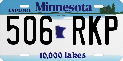MN license plate 506RKP