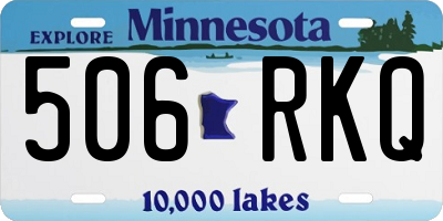 MN license plate 506RKQ