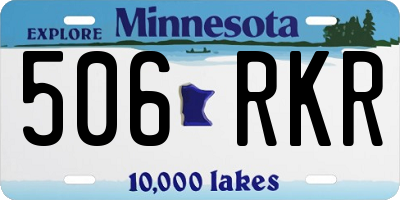 MN license plate 506RKR