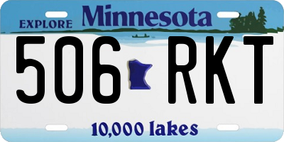 MN license plate 506RKT