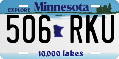 MN license plate 506RKU