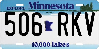 MN license plate 506RKV