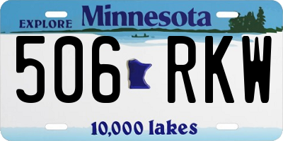MN license plate 506RKW