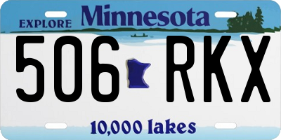 MN license plate 506RKX