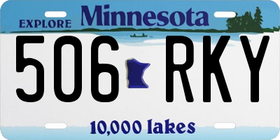 MN license plate 506RKY