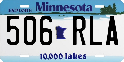 MN license plate 506RLA