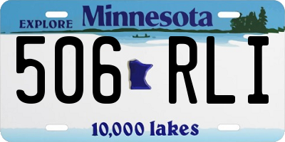 MN license plate 506RLI