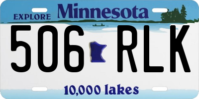 MN license plate 506RLK