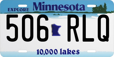 MN license plate 506RLQ
