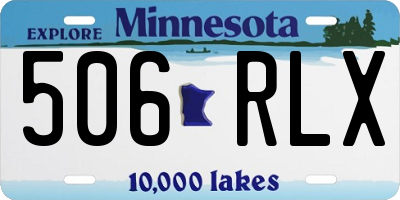 MN license plate 506RLX