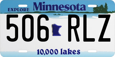 MN license plate 506RLZ