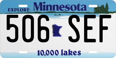 MN license plate 506SEF
