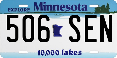 MN license plate 506SEN