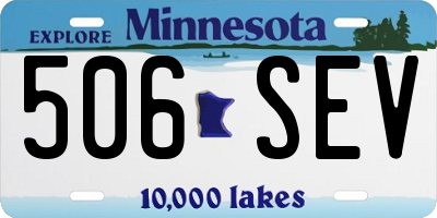 MN license plate 506SEV