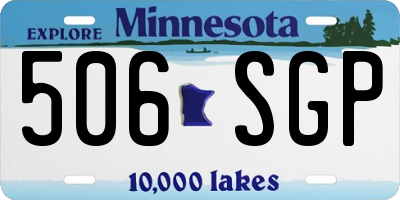 MN license plate 506SGP
