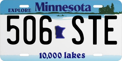 MN license plate 506STE