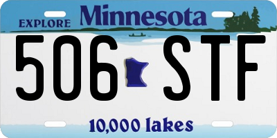 MN license plate 506STF