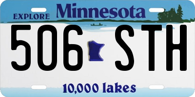 MN license plate 506STH