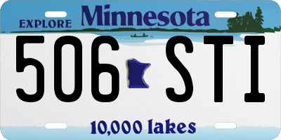 MN license plate 506STI