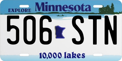 MN license plate 506STN