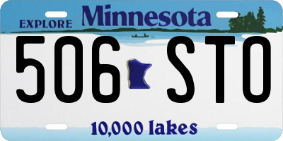 MN license plate 506STO