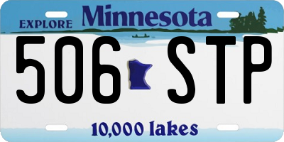 MN license plate 506STP