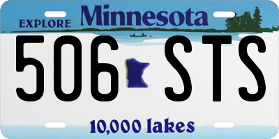 MN license plate 506STS