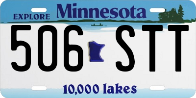 MN license plate 506STT