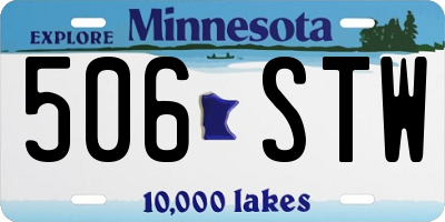 MN license plate 506STW
